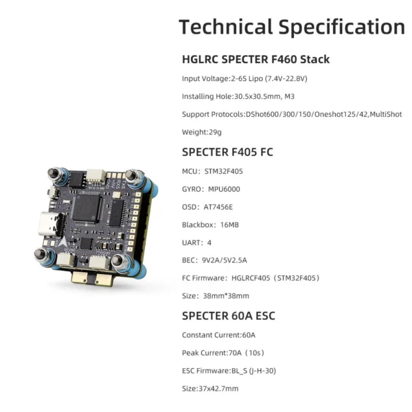 HGLRC SPECTER F460 STACK