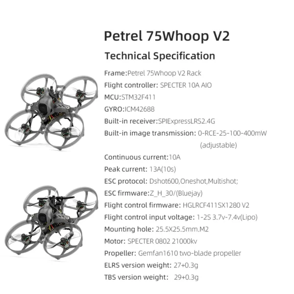 HGLRC Petrel 75 Whoop